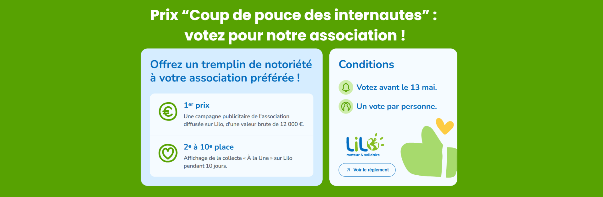 Votez pour la LPO Hauts-de-France avec le Prix Coup de pouce des internautes !
